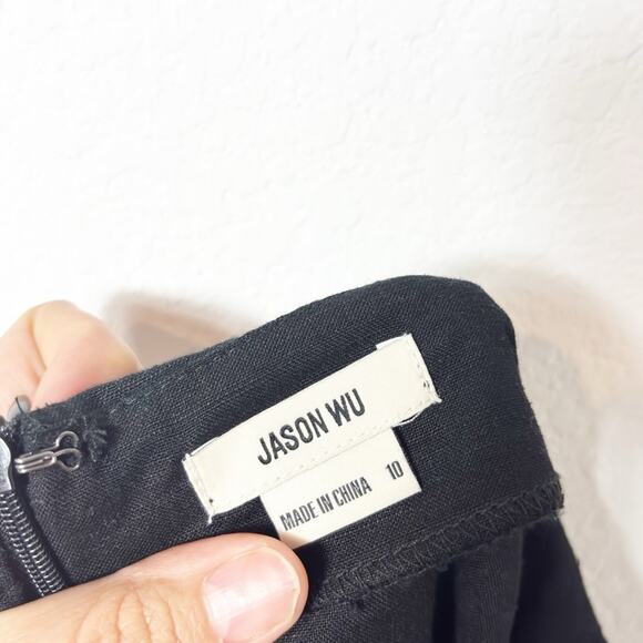 JASON WU BLACK WRAP MIDAXI WOMEN SKIRT SIZE US 10 BRAND NEW WITH PARTIAL TAG - Picture 4 of 5